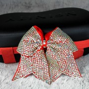 Rote Cheerleading Glitzer Haarschleife